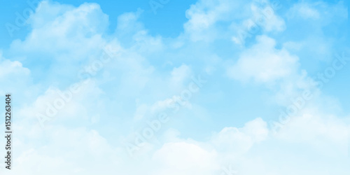 Blue sky photo. Sky clouds background. Vector blue sky background.
