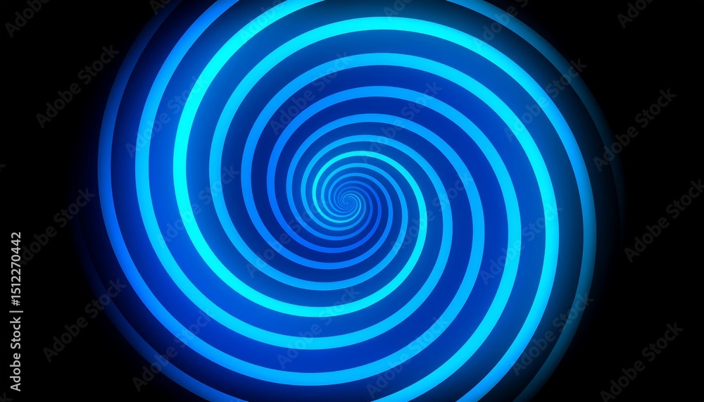 Obraz premium Hypnotic Blue Spiral Abstract Background Mesmerizing Swirling Design for Visual Effects