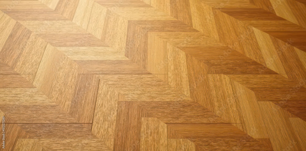 Fototapeta premium Warm honey-toned parquet laminate, subtle knot detail, wood flooring, laminate flooring
