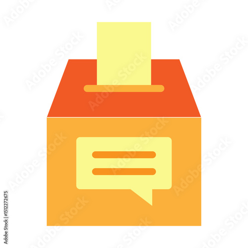 Suggestion Box Vector Flat Icon Design