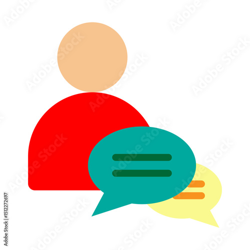 Forum Moderator Vector Flat Icon Design