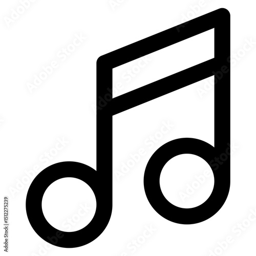 music icon - minimalist outline style icon