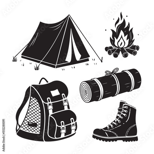 Camping gear collection