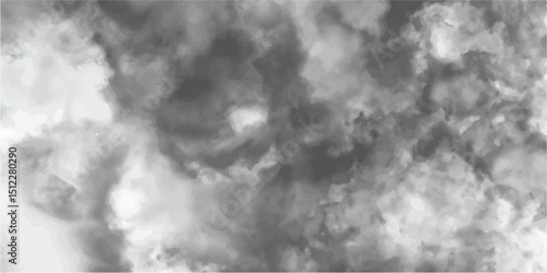 Abstract background of colorful liquid liner. Abstract texture of liquid gray and black are light pattern.watercolor art canvas painting with white clouds and stains, blurry smog texture art design.