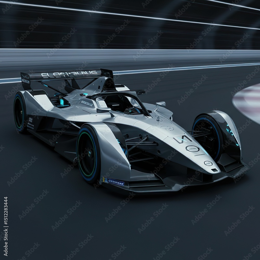 Fototapeta premium Futuristic Electric Racing Car & Supercar Concepts