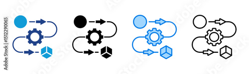 Transformation icon sheet multiple style collection