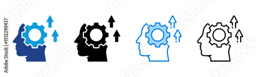 Self Improvement icon sheet multiple style collection