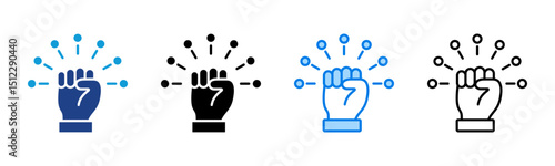 Empowerment icon sheet multiple style collection