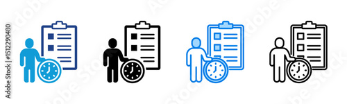Discipline icon sheet multiple style collection