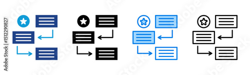 Prioritization icon sheet multiple style collection