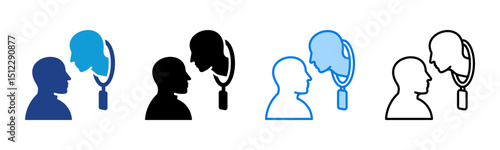 Self Awareness icon sheet multiple style collection