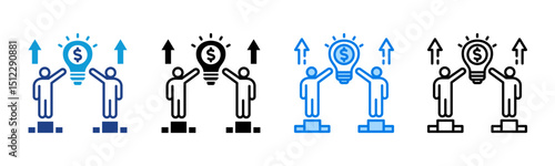 Motivation icon sheet multiple style collection