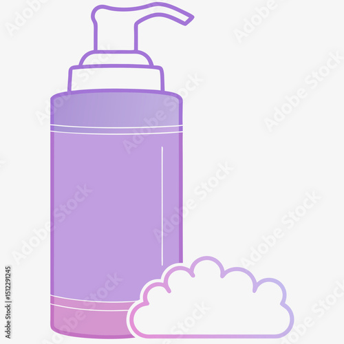 Facial cleanser foam pump bottle with soft lather concept of Beauty Industry  
