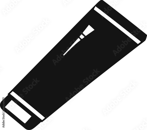 Depilatory Cream Tube Silhouette Vector Illustration
