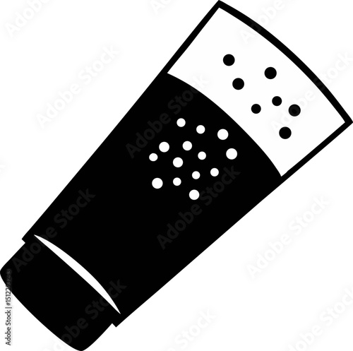 Exfoliating Scrub Tube With Granules Silhouette Vector Illustration