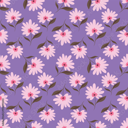 Wallpaper Mural Exotic hand drawn flowers, seamless patterns with floral for fabric, textiles, clothing, wrapping paper, cover, banner, home decor, abstract backgrounds. Vector illustration Torontodigital.ca