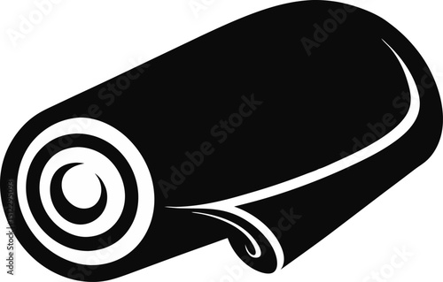 Face Towel Roll Silhouette Vector Illustration 