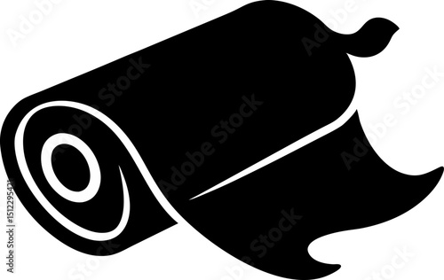 Face Towel Roll Silhouette Vector Illustration 