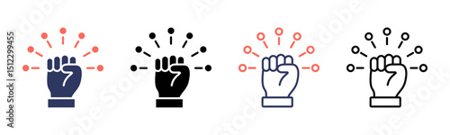 Empowerment icon sheet multiple style collection