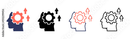 Self Improvement icon sheet multiple style collection