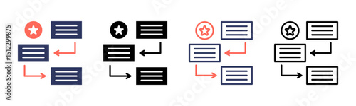 Prioritization icon sheet multiple style collection