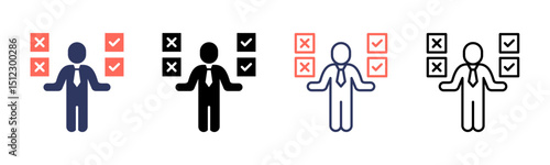 Feasibility icon sheet multiple style collection