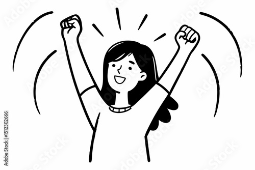 Enthusiastic asian woman rejoicing, say yes, looking happy and celebrating victory, champion dance, fist pump gesture, standing over white background