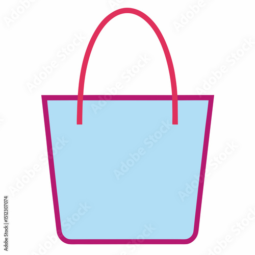 Summer Tote Bag Vector Mockup Template Technical Drawing