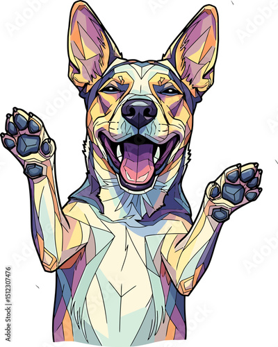 vector illustration of a dog