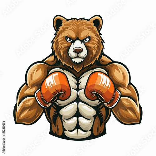 Boxer Bear – Powerful Animal Fighter Mascot