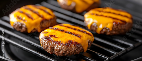 Grilled Cheese Burgers On Grill