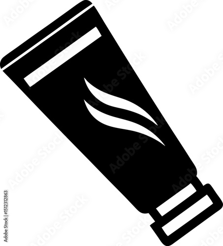 Stretch Mark Cream Tube Silhouette Vector Illustration