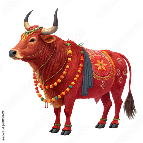Majestic Dairy Cow: A striking dairy cow stands proudly, its rich coat and distinctive features catching the eye, embodying rural charm and agricultural vitality.