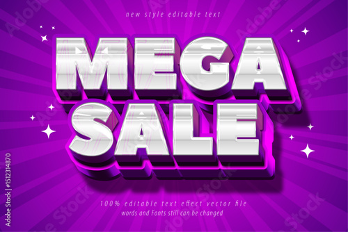 Mega Sale editable text effect in Modern style