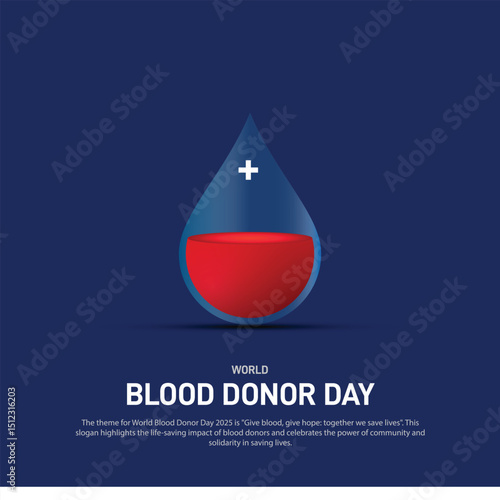 world blood donor day concept banner, poster, social media post, postcard, background, backdrop, template, greetings card, web banner, cover design etc.