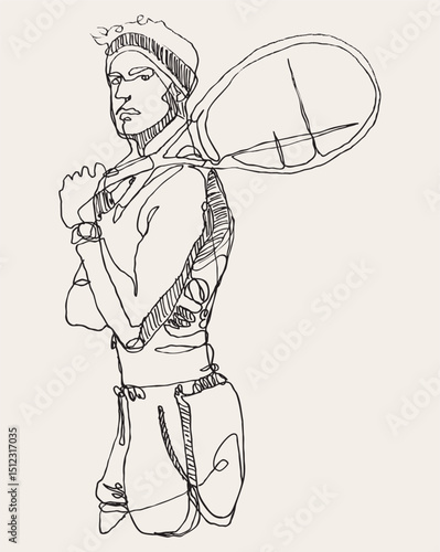 Vector free hand drawing il...