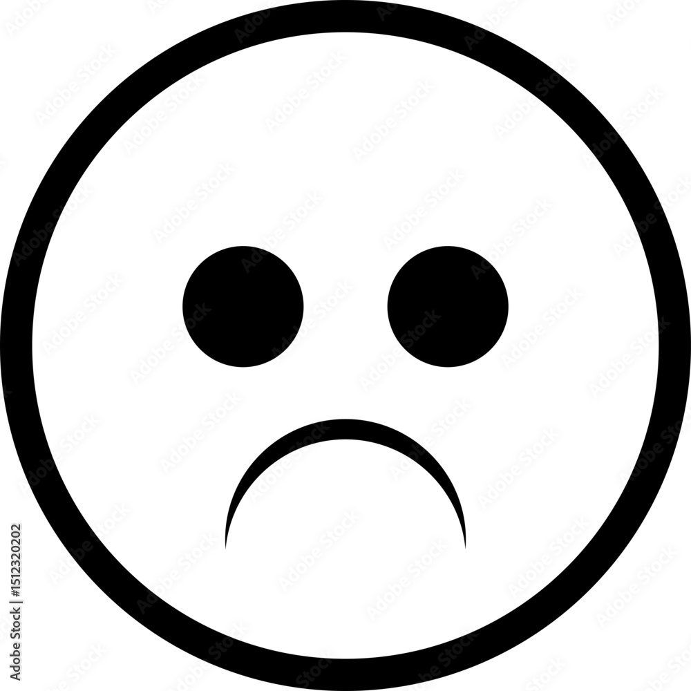 Fototapeta premium Simple Outline Emoticon Icon 