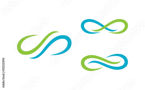 Infinity logo Design Vector icon illustration design template v.8