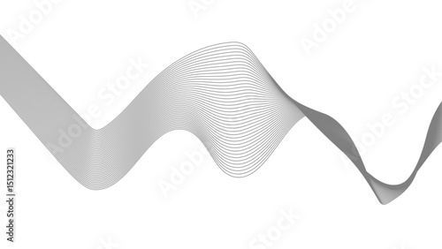 Abstract wave element for design. Digital frequency track equalizer. Modern Vector Background with Black Wavy Lines.
