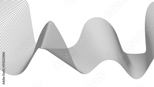 Abstract wave element for design. Digital frequency track equalizer. Stylized line art background. Vector illustration.