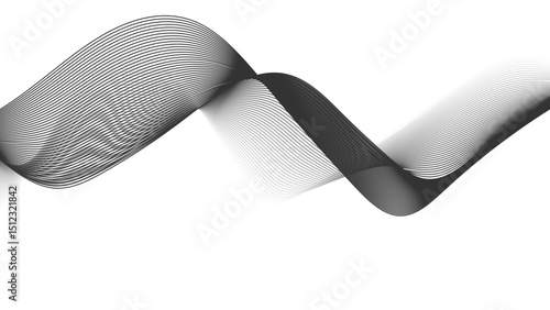 Abstract wave element for design. Digital frequency track equalizer. Stylized line art background. Vector illustration.