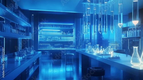 Wallpaper Mural Sophisticated laboratory setup showcasing cutting-edge scientific research facility Torontodigital.ca