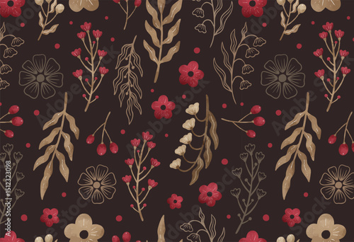 Lovely and Beautiful Spring Flowers Pattern for Fabric, Wallpaper, and More