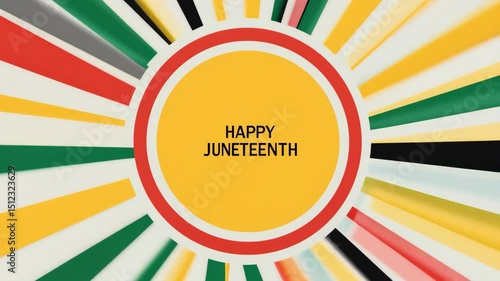 Colorful abstract background with flowing red, yellow, green, and black lines and bold 