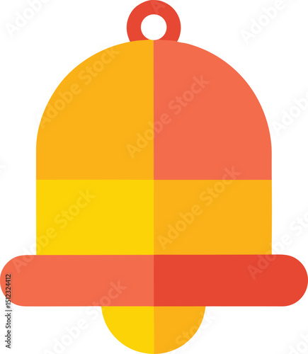 Notification Bell Icon Minimal Colored Flat Vector Illustration for Alerts and Updates