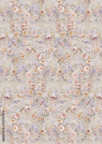 Wallpaper Mural Exquisite Hand Rendered Geometric and Floral Scroll Motif Graphics Torontodigital.ca