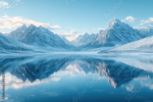 Wallpaper Mural Majestic snow-capped mountains reflected in a tranquil lake during a clear day Torontodigital.ca