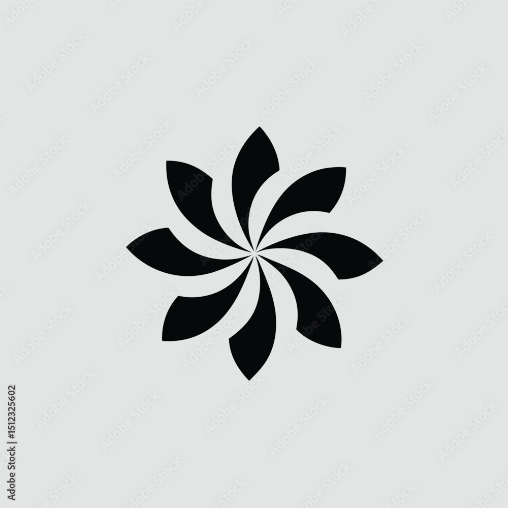 Star Inside Flower Emblem Star Inside Flower Emblem