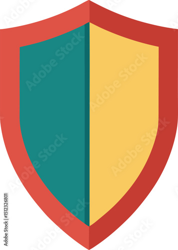 Free Download Flat Vector Shield Icon Minimal Color Design for System Defense - GFXLoad