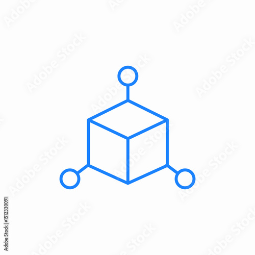 3d model icon sign vector